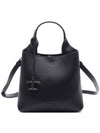 Logo Mini Leather Tote Bag Black - TOD'S - BALAAN 2