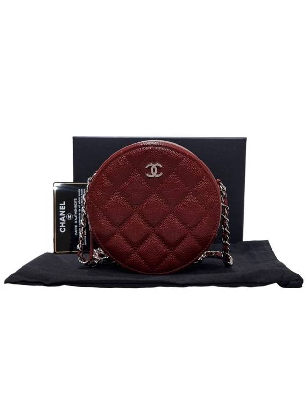 AP0245 Classic Burgundy Caviar Skin Tambourine WOC Cross Bag - CHANEL - BALAAN 10