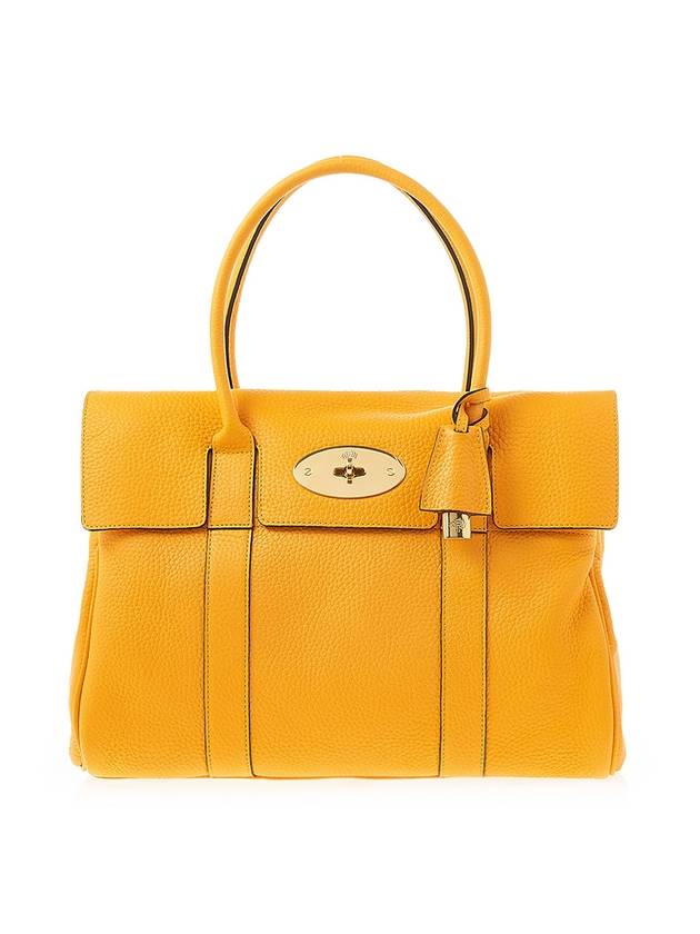 Heavy Grain Bayswater Tote Bag Double Yellow - MULBERRY - BALAAN 1