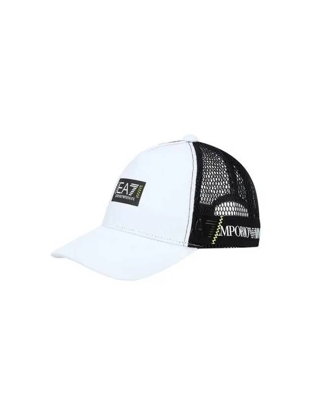 Men s EA7 Logo Patch Mesh Baseball Cap White 271172 - EMPORIO ARMANI - BALAAN 1