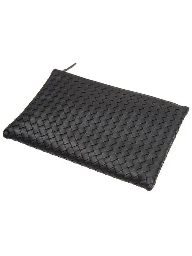 Intrecciato Clutch Bag Black - BOTTEGA VENETA - BALAAN 4