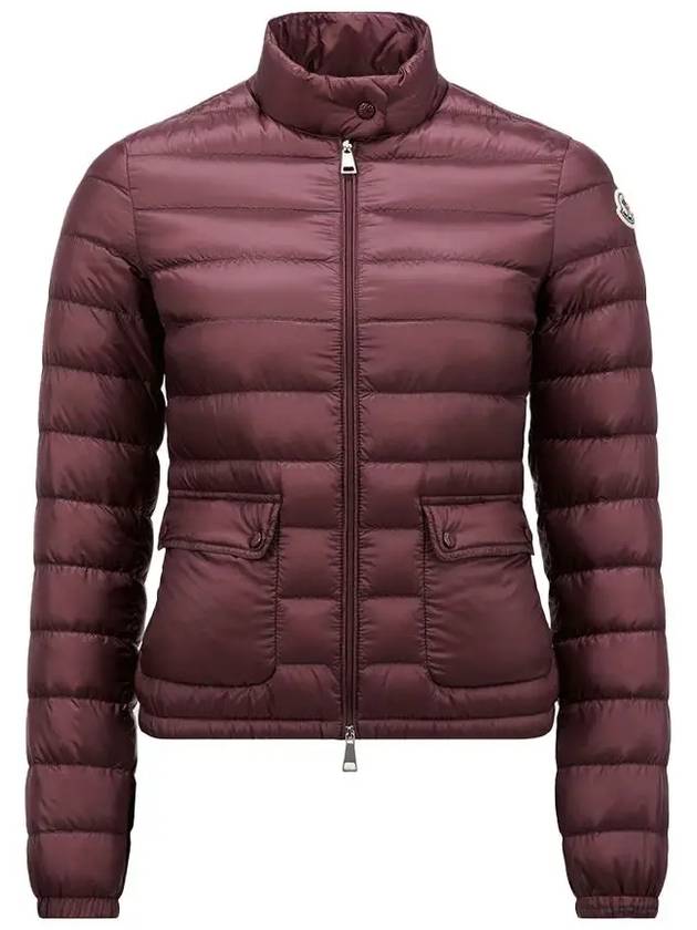 Lance logo patch short down jacket burgundy - MONCLER - BALAAN 2