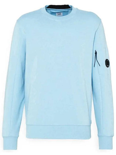 Men's Lens Wappen Diagonal Sweatshirt Sky Blue - CP COMPANY - BALAAN 2