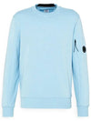 Men's Lens Wappen Diagonal Sweatshirt Sky Blue - CP COMPANY - BALAAN 3