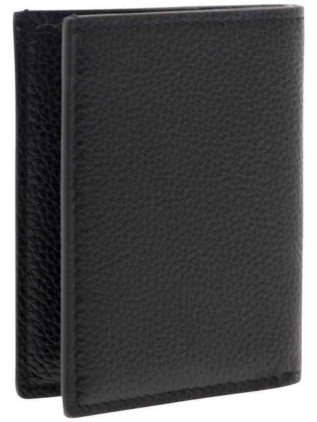 Men's Logo Pebble Leather T-Line Card Wallet Black - TOM FORD - BALAAN 4