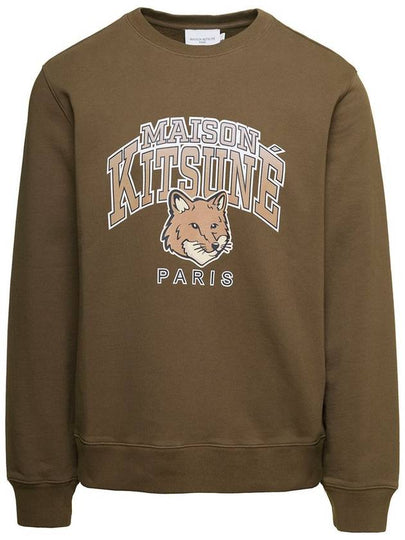 Campus Fox Regular Sweatshirt Khaki - MAISON KITSUNE - BALAAN 2