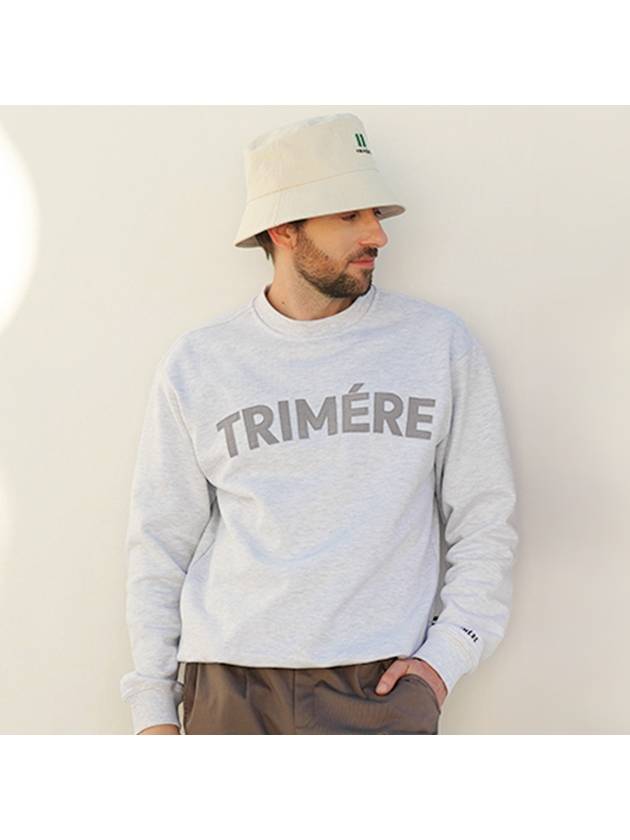 Applique sweatshirt UNISEX MGRAY - TRIMERE - BALAAN 1