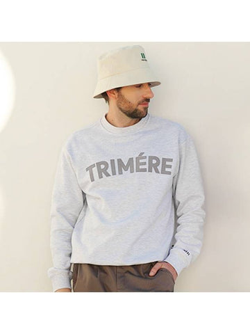 Applique sweatshirt UNISEX MGRAY - TRIMERE - BALAAN 1