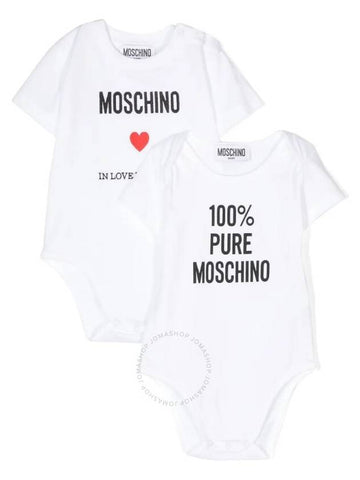 Moschino Infant Logo Embroidered Cotton One-Piece, Size 9/12M - MOSCHINO - BALAAN 1