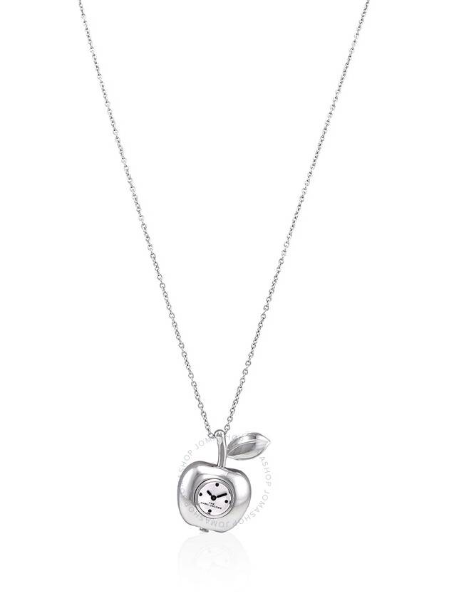 Marc Jacobs Quartz Silver Dial The Bauble Apple Pendant Ladies Necklace Watch MJ0120179307 - MARC JACOBS - BALAAN 1