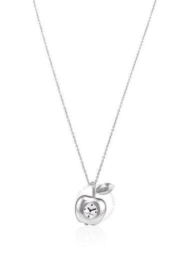 Marc Jacobs Quartz Silver Dial The Bauble Apple Pendant Ladies Necklace Watch MJ0120179307 - MARC JACOBS - BALAAN 1