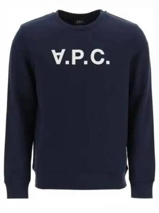 VPC Logo Crew Neck Sweatshirt Navy - A.P.C. - BALAAN 2