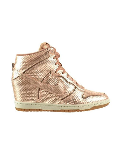 Women's Dunk Sky Cut Out High Top Sneakers Metallic Bronze - NIKE - BALAAN 1