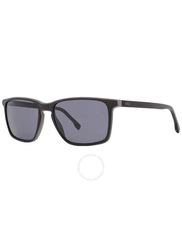 Hugo Boss Grey Rectangular Men's Sunglasses BOSS 1556/O/S 0O6W/IR 57 - HUGO BOSS - BALAAN 3