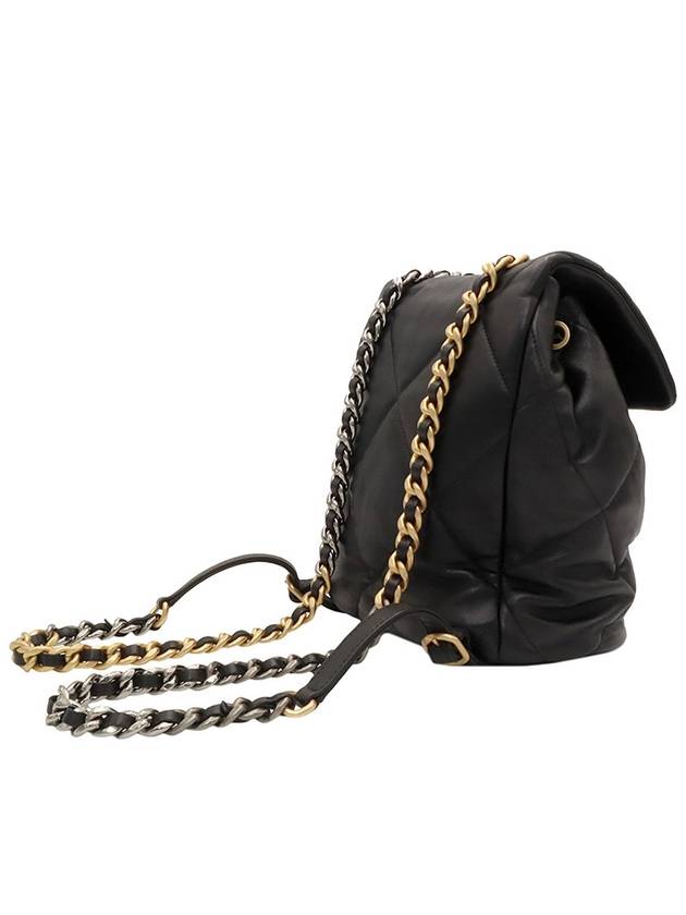 Black Lambskin 19 Chain Backpack AS4223 - CHANEL - BALAAN 4