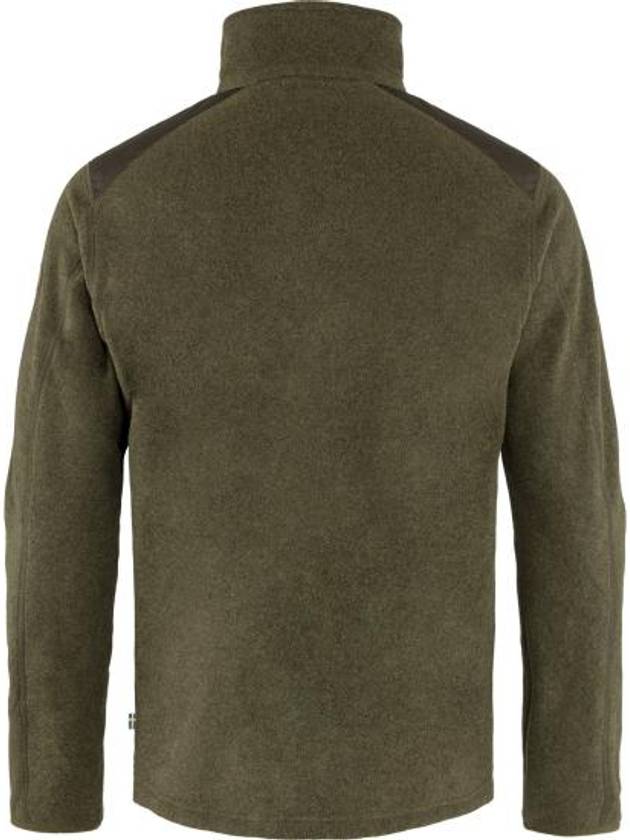 Men's Sten Fleece Zip-up Jacket Dark Olive - FJALL RAVEN - BALAAN 3