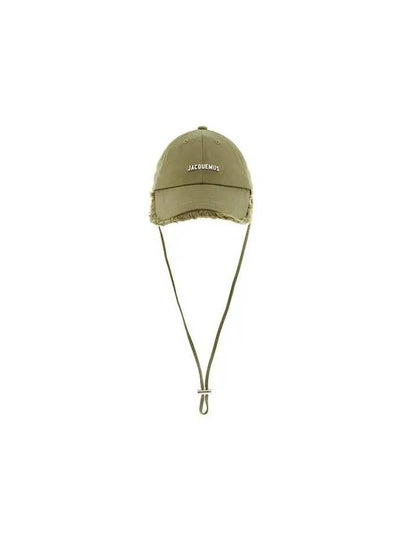 La Casquette Artichaut Fringe Metal Logo Ball Cap Khaki - JACQUEMUS - BALAAN 2