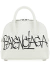 Bill Graffiti Tote Bag White - BALENCIAGA - BALAAN 1