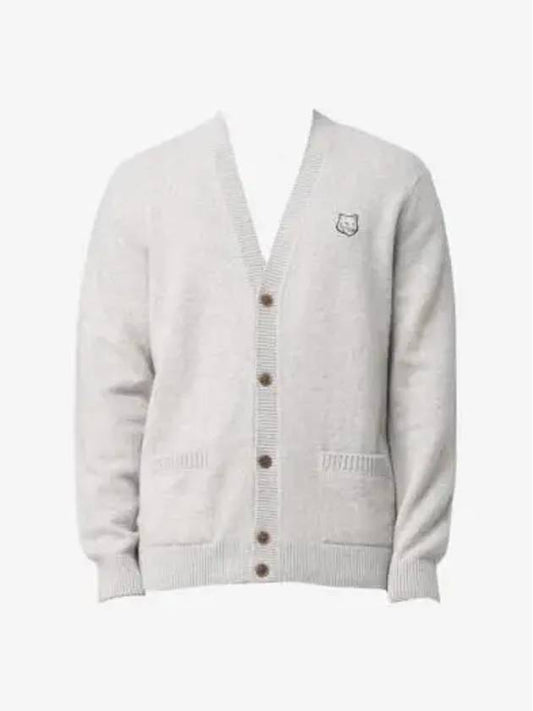 Fox Head Cardigan Light Grey - MAISON KITSUNE - BALAAN 2