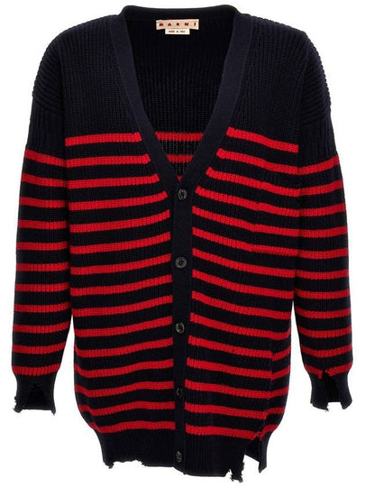 V-neck striped cardigan CDMG0127Q0UFC532 - MARNI - BALAAN 2