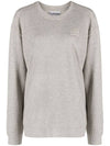 Women's Drop Shoulder Sweatshirt Grey Isoli - GANNI - BALAAN 1