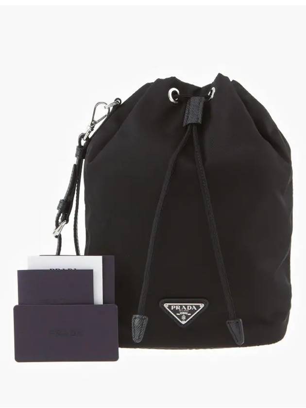 Re-Nylon Drawstring Pouch Black - PRADA - BALAAN 4