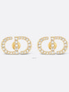 Petit CD Stud Crystal Earrings Gold - DIOR - BALAAN 2