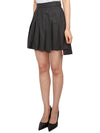 Wool Pleated Skirt Dark Gray - THOM BROWNE - BALAAN 3