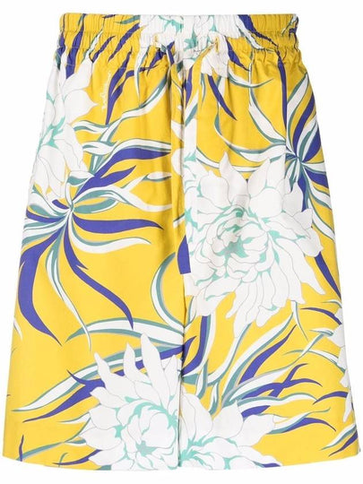 street flower printing shorts yellow - VALENTINO - BALAAN 2