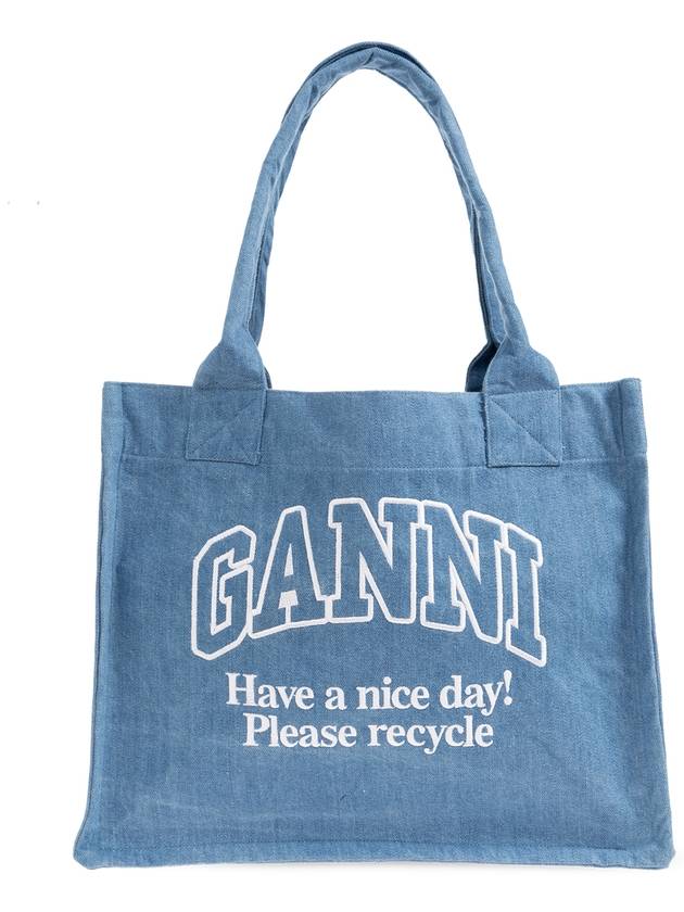 Ganni Shopper Bag, Women's, Blue - GANNI - BALAAN 1