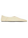 Logo Leather Flats Off-White - ACNE STUDIOS - BALAAN 1