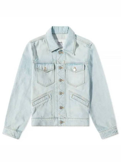 Trucker Denim Jacket Blue - AMI - BALAAN 2