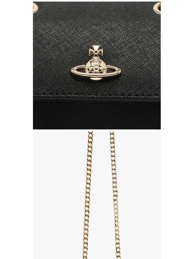 Logo Small Chain Cross Bag Black - VIVIENNE WESTWOOD - BALAAN 4