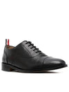 Vitello Caprether Cap Toe Oxford Black - THOM BROWNE - BALAAN 3