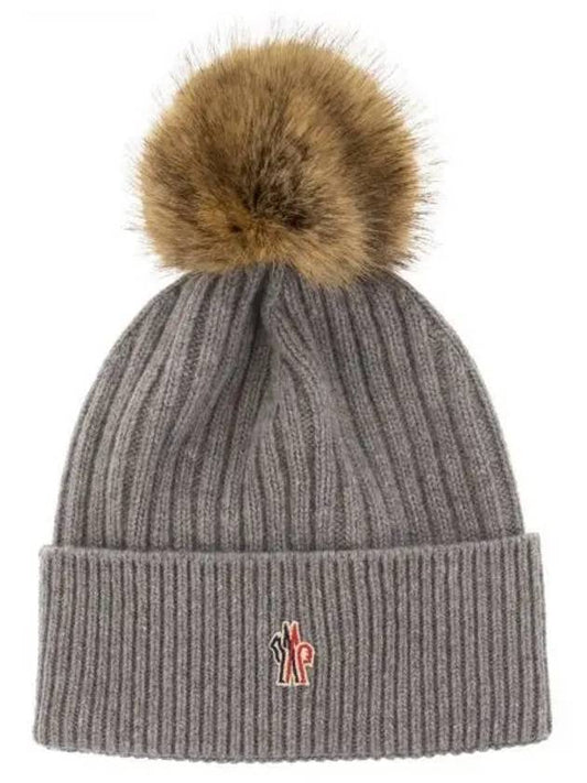 3B00019 M1213 986 Logo Patch Foam Beanie - MONCLER - BALAAN 1