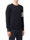 4 Bar Armband Classic Merino Wool Knit Top Navy - THOM BROWNE - BALAAN 3