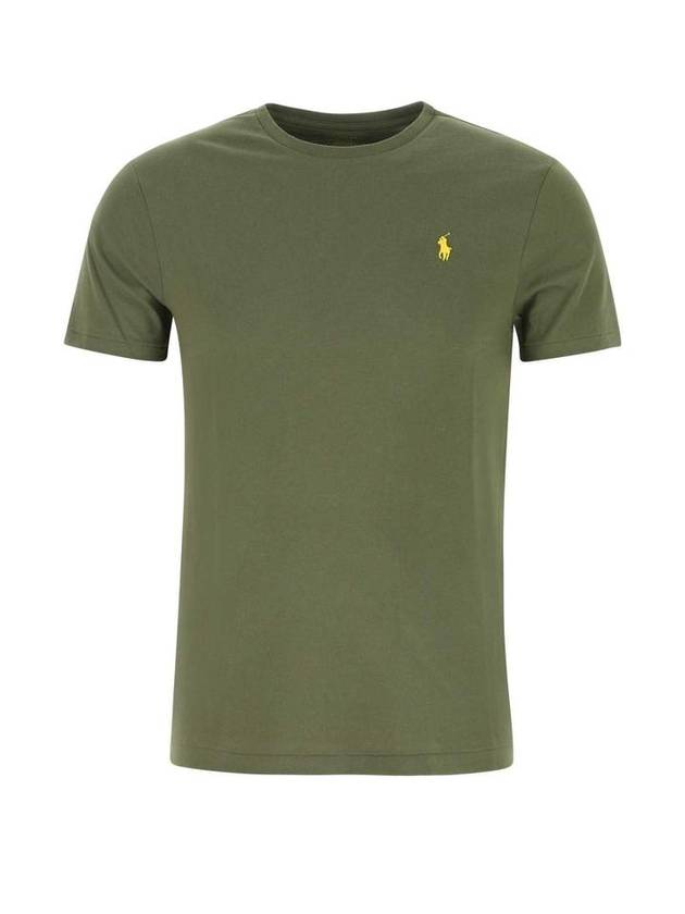 Pony Logo Embroidered Short Sleeve T-Shirt Khaki - POLO RALPH LAUREN - BALAAN.