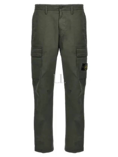 Compass Badge Gabardine Cargo Straight Pants Green - STONE ISLAND - BALAAN 2