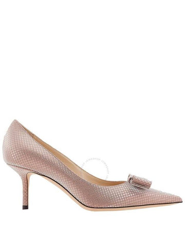 Jimmy Choo Ladies Ballet Pink Love/Bow 65 mm Glitter Kitten Heel Pumps, Brand Size 36 ( US Size 6 ) - JIMMY CHOO - BALAAN 1