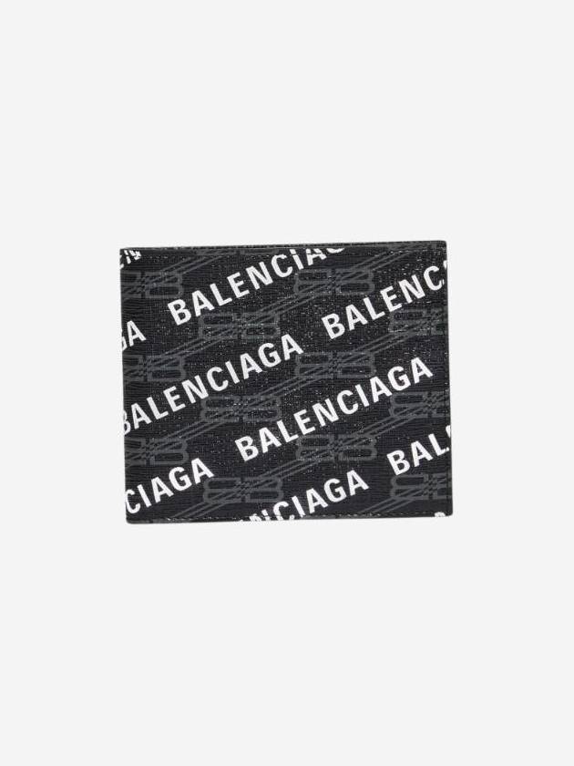 BB Monogram Half Wallet Black - BALENCIAGA - BALAAN 1