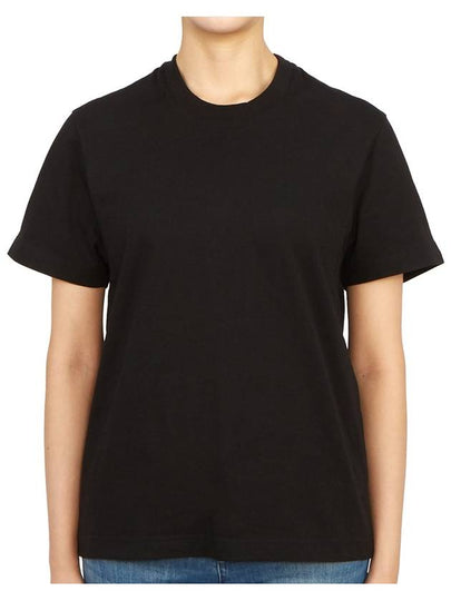 Crew Neck Cotton Short Sleeve T-Shirt Black - BOTTEGA VENETA - BALAAN 2