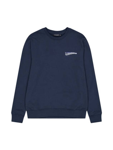 Throw Crew Neck Sweatshirt Navy - J.LINDEBERG - BALAAN 1