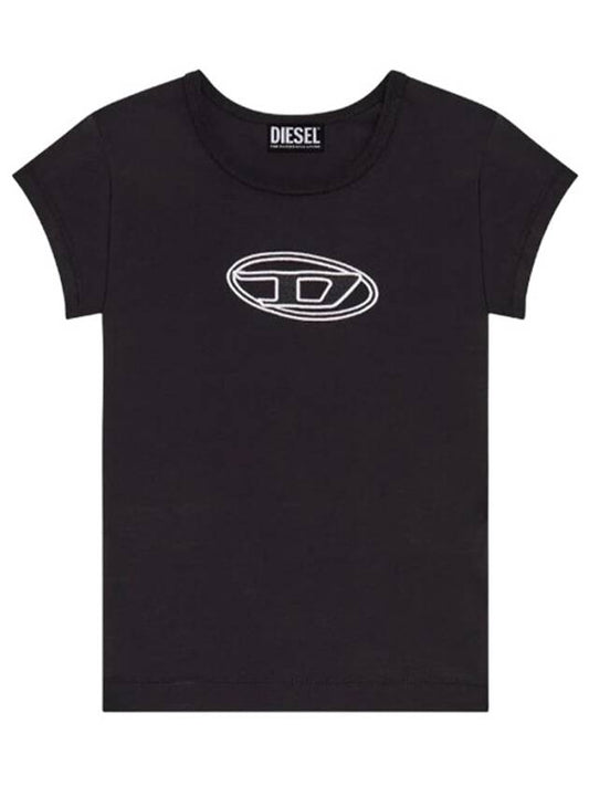 T Angie Peekaboo Logo Short Sleeve T-Shirt Black - DIESEL - BALAAN 2