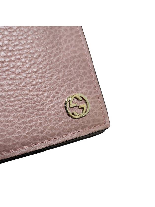 466506 Pink leather GG logo flap WOC mini chain cross bag - GUCCI - BALAAN 8