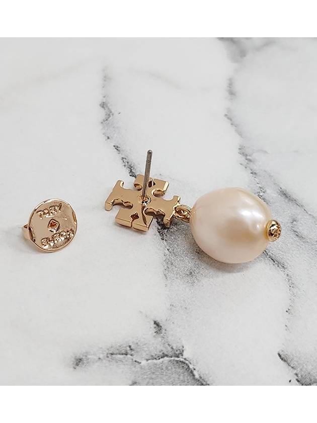 Kira Pearl Drop Earrings Champange Rose Gold - TORY BURCH - BALAAN 9