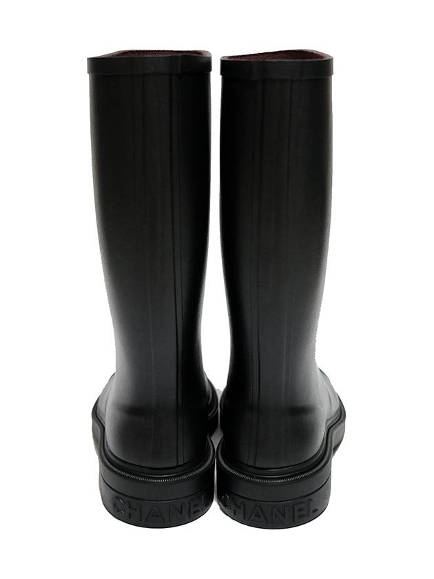 Boots Caoutchouc Black - CHANEL - BALAAN 4