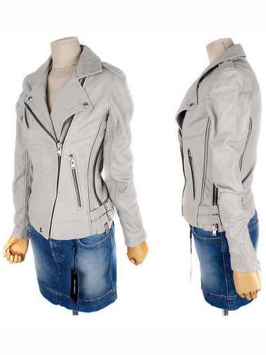 WP09 61 AB012 GRY06 Biker leather jacket light gray - IRO - BALAAN 1