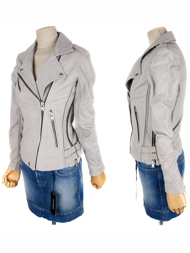 TARA WP09 61 AB012 GRY06 Biker leather jacket light gray - IRO - BALAAN 3