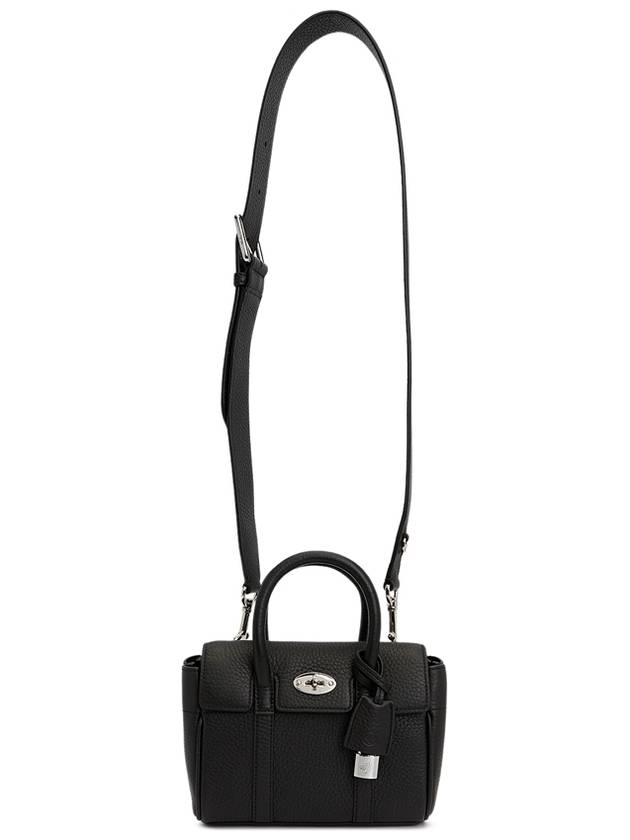 Bayswater Mini Heavy Grain Shoulder Bag Black - MULBERRY - BALAAN 8