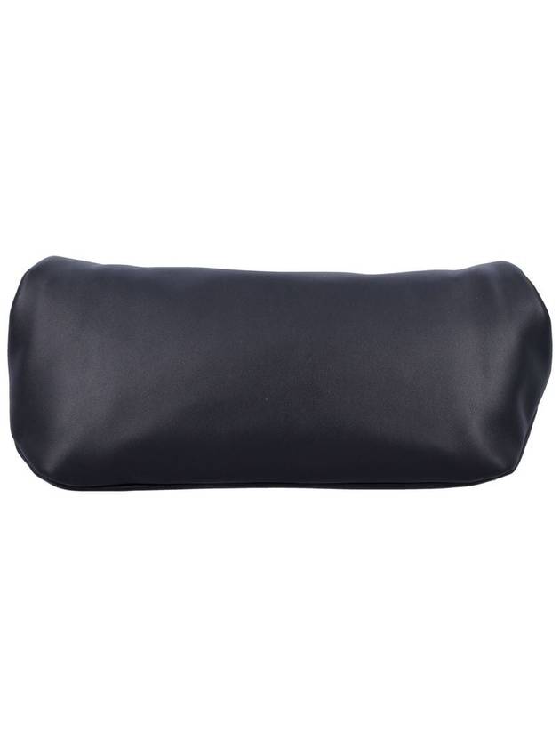 Rollup Leather Small Shoulder Bag Black - JIL SANDER - BALAAN 5